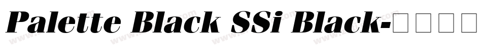 Palette Black SSi Black字体转换